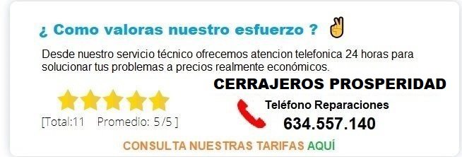 cerrajeros Prosperidad precios